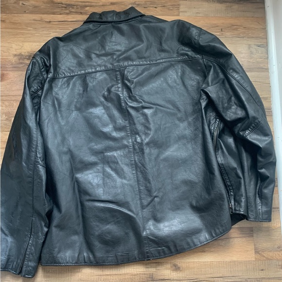 Vintage Leather Pullover Shirt/Jacket zipper side seams MOB ❣️Reasonable Offers💟 - Picture 7 of 16